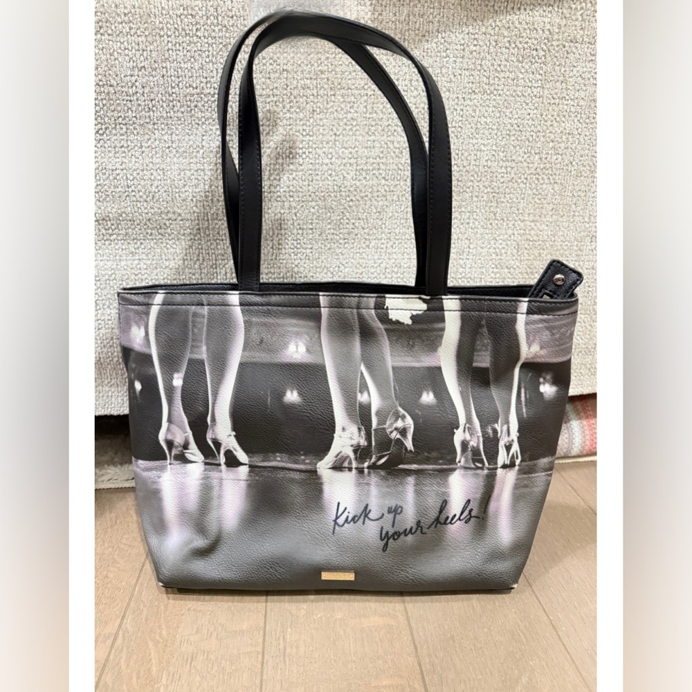 Kate Spade Kick up Your Heels Black and White Storybook Tote
